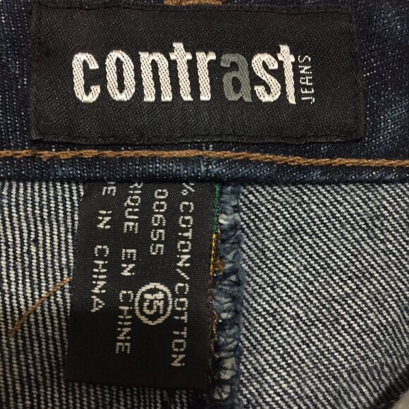 VINTAGE CONTRAST JEANS MAXI SKIRTS SIZE 15 - Picture 7 of 7